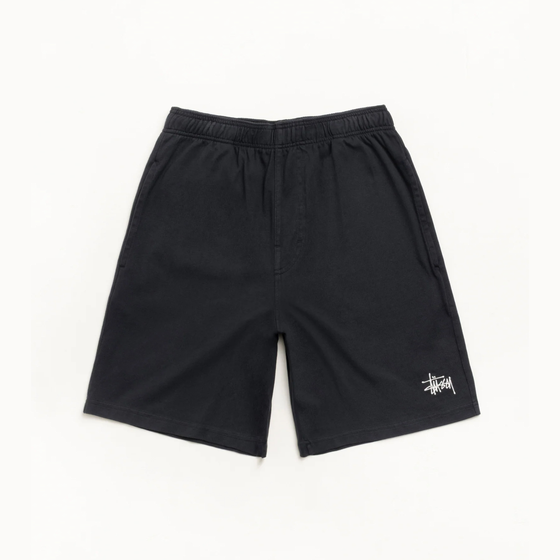 -(B3c04)-STUSSY JERSEY SHORTS SS26 RELAXED FIT 寬鬆版 棉褲 黑/灰-26M112334U