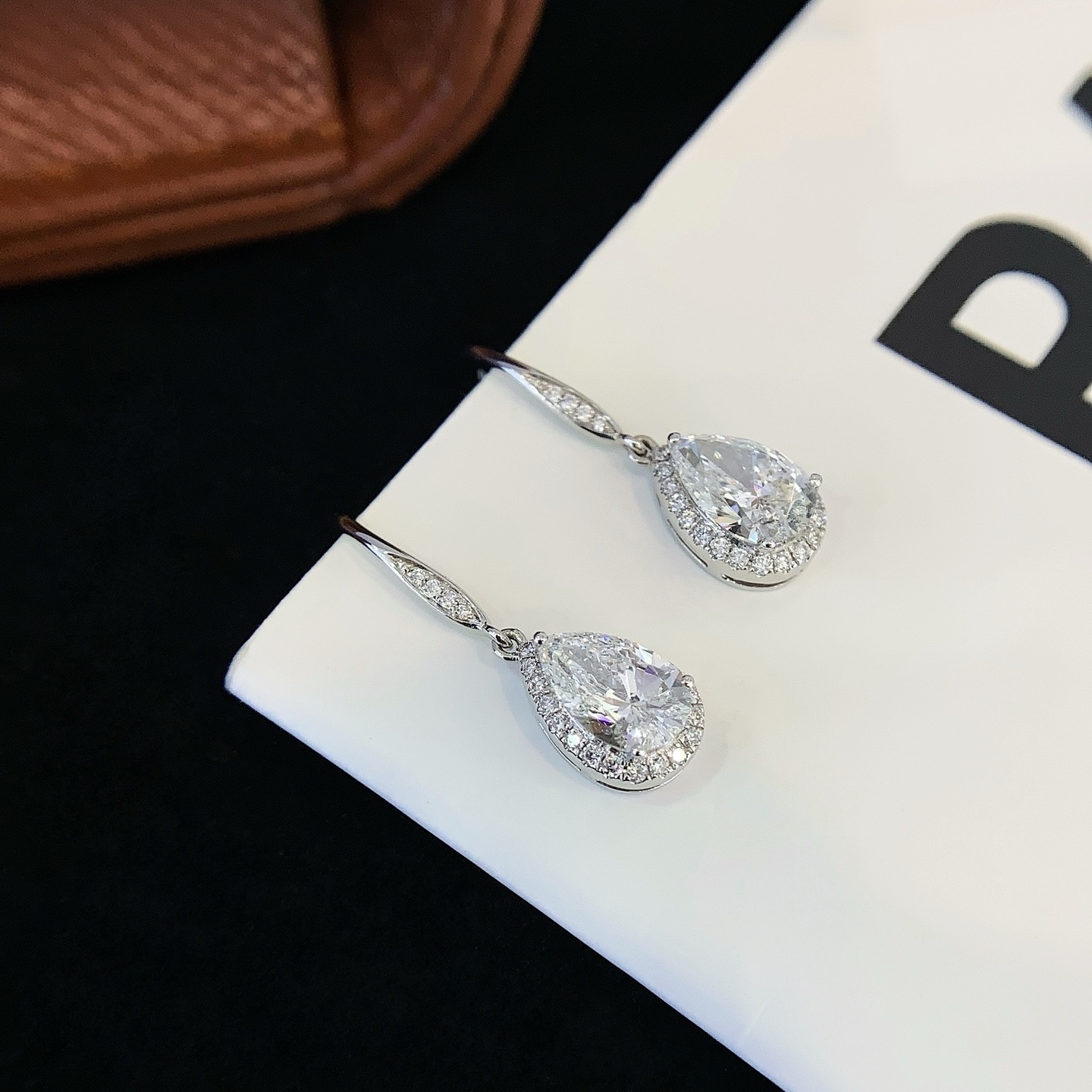 (BK) 培育鑽水滴1卡+1卡耳環  (D VVS 9K)  (副石0.2CT) (包證書)#0610STA