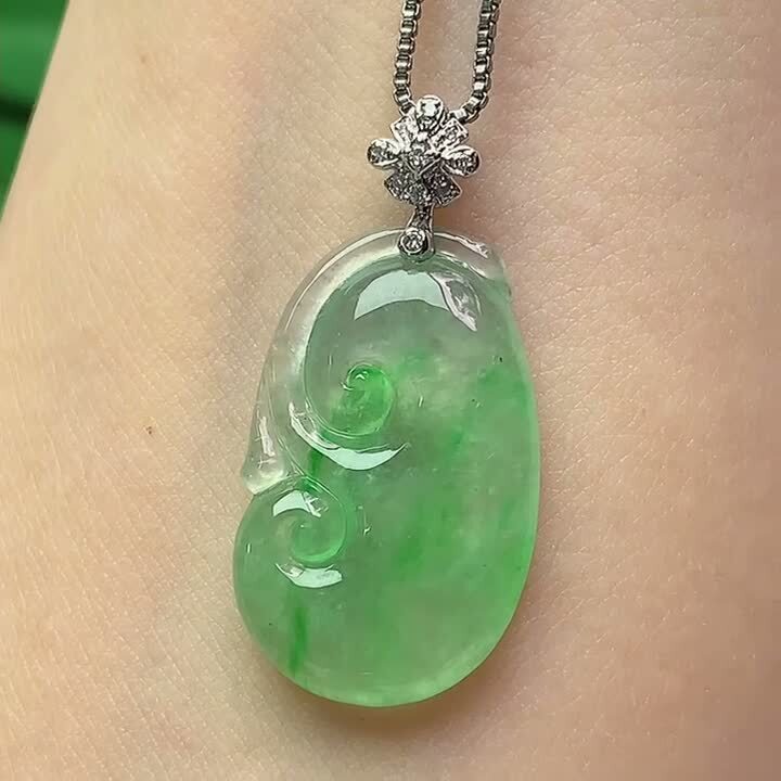 翡翠冰種飄綠如意,天然翡翠A玉, 緬甸玉, Jade, Jadeite