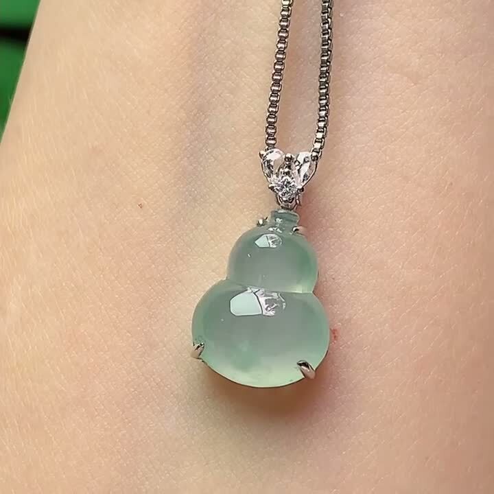 翡翠冰種葫蘆,天然翡翠A玉, 緬甸玉, Jade, Jadeite