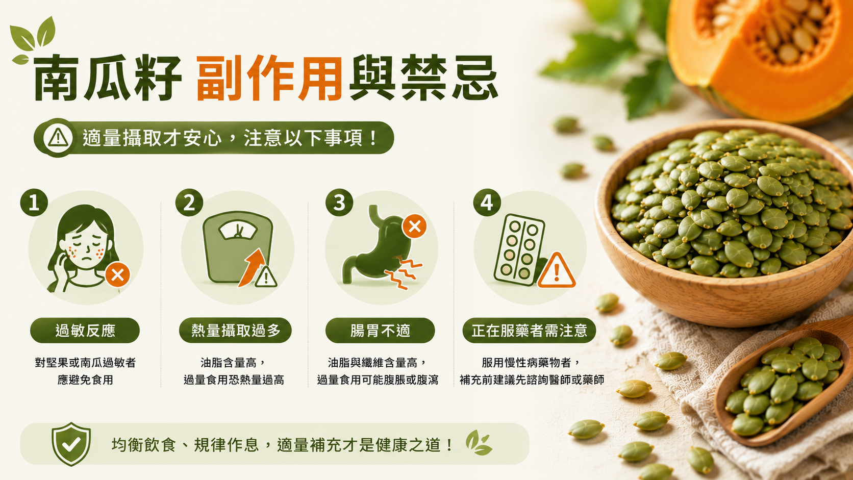南瓜籽副作用與禁忌