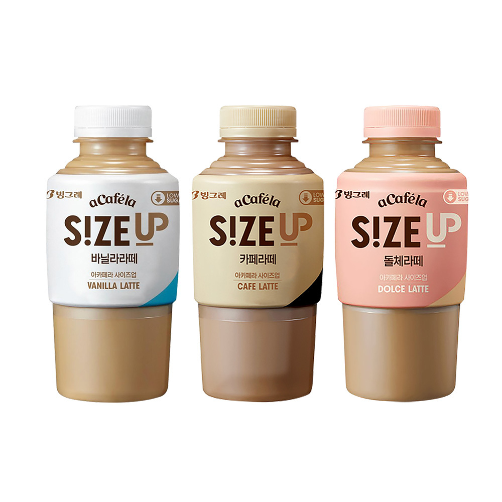 【Binggrae】咖啡系列350ml x4入(拿鐵/甜拿鐵/香草風味拿鐵)