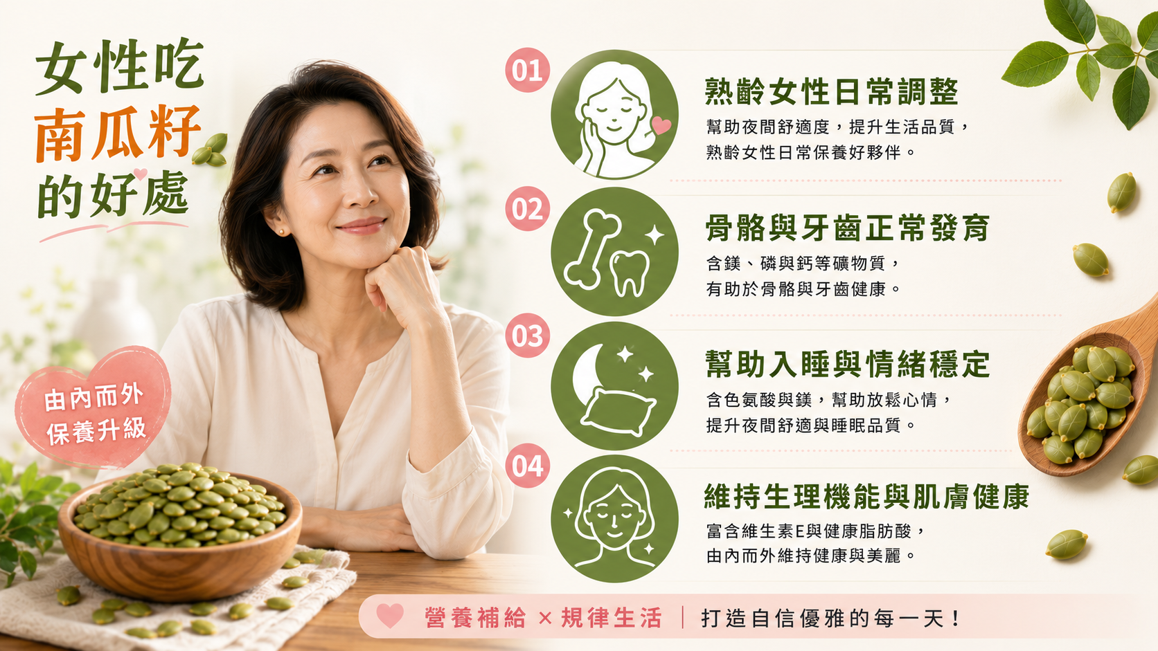 女性吃南瓜籽的好處