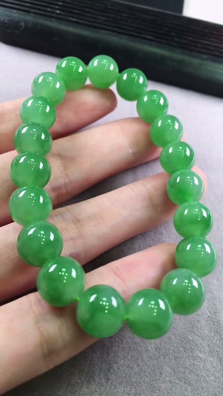 翡翠冰滿色手串 (10mm直徑),天然翡翠A玉, 緬甸玉, Jade, Jadeite