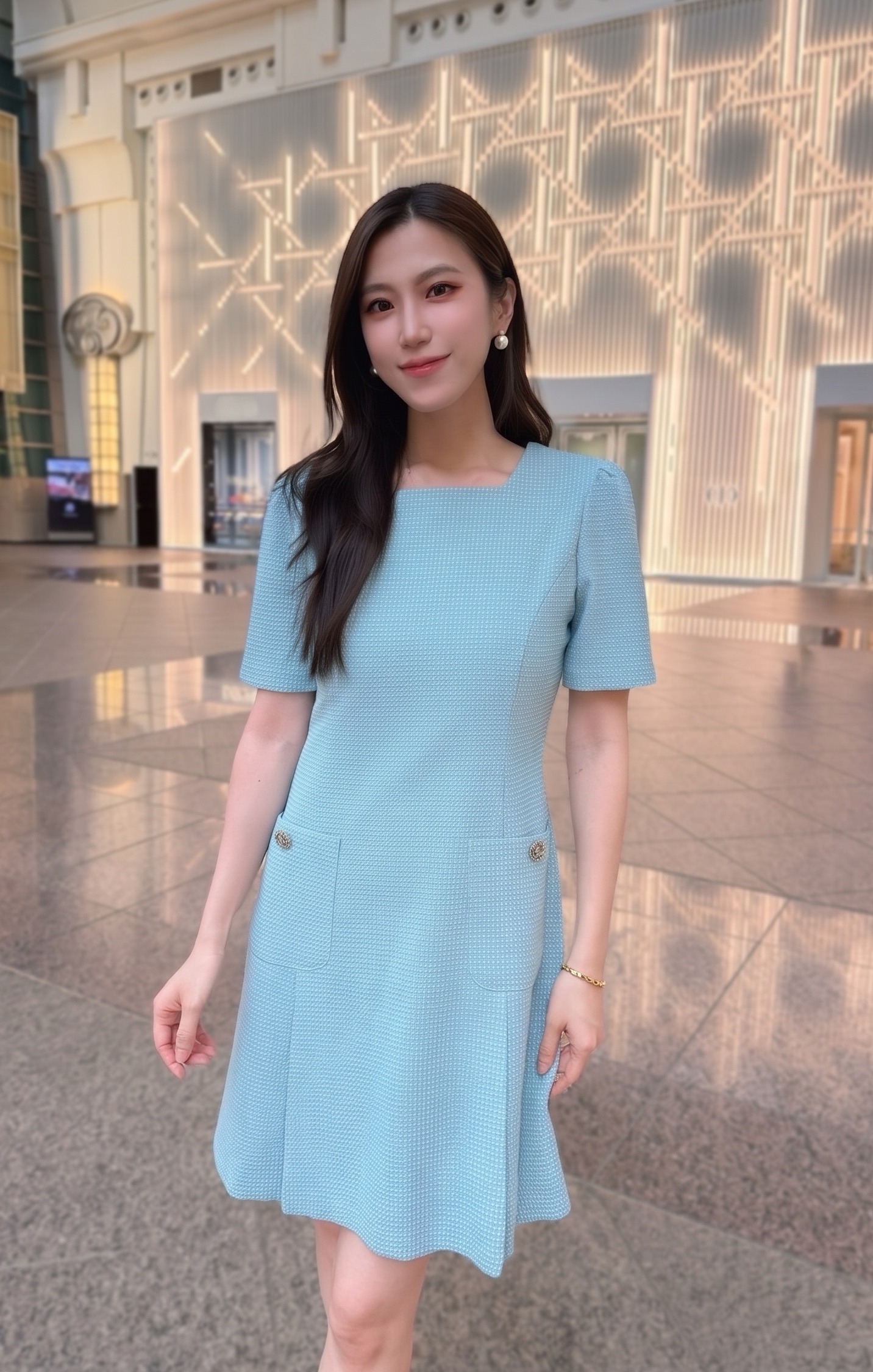 (JS) 法式優雅短袖織紋打褶短洋【第一波預購優惠$𝟐𝟑𝟖𝟎】