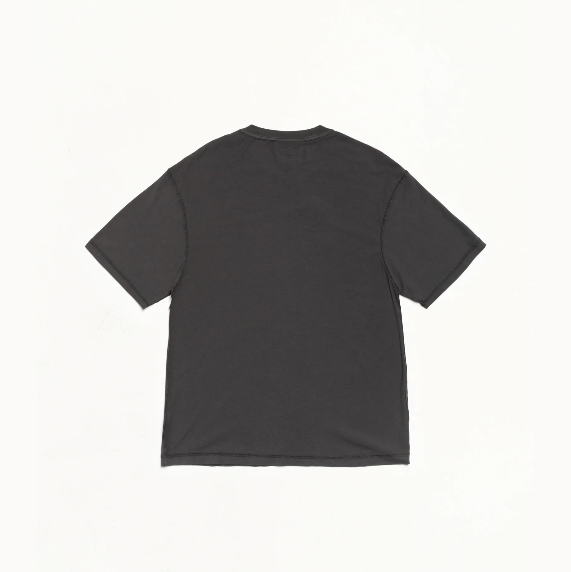 -(B3c04)-STUSSY LAZY TEE RELAXED FIT 反車線  刺繡 小LOGO T 水洗黑-26M1140283
