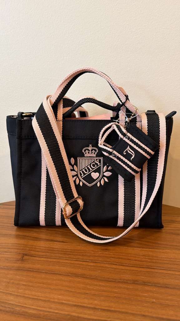 AK055 Juicy Couture 條紋刺繡TOTE BAG 26x20cm