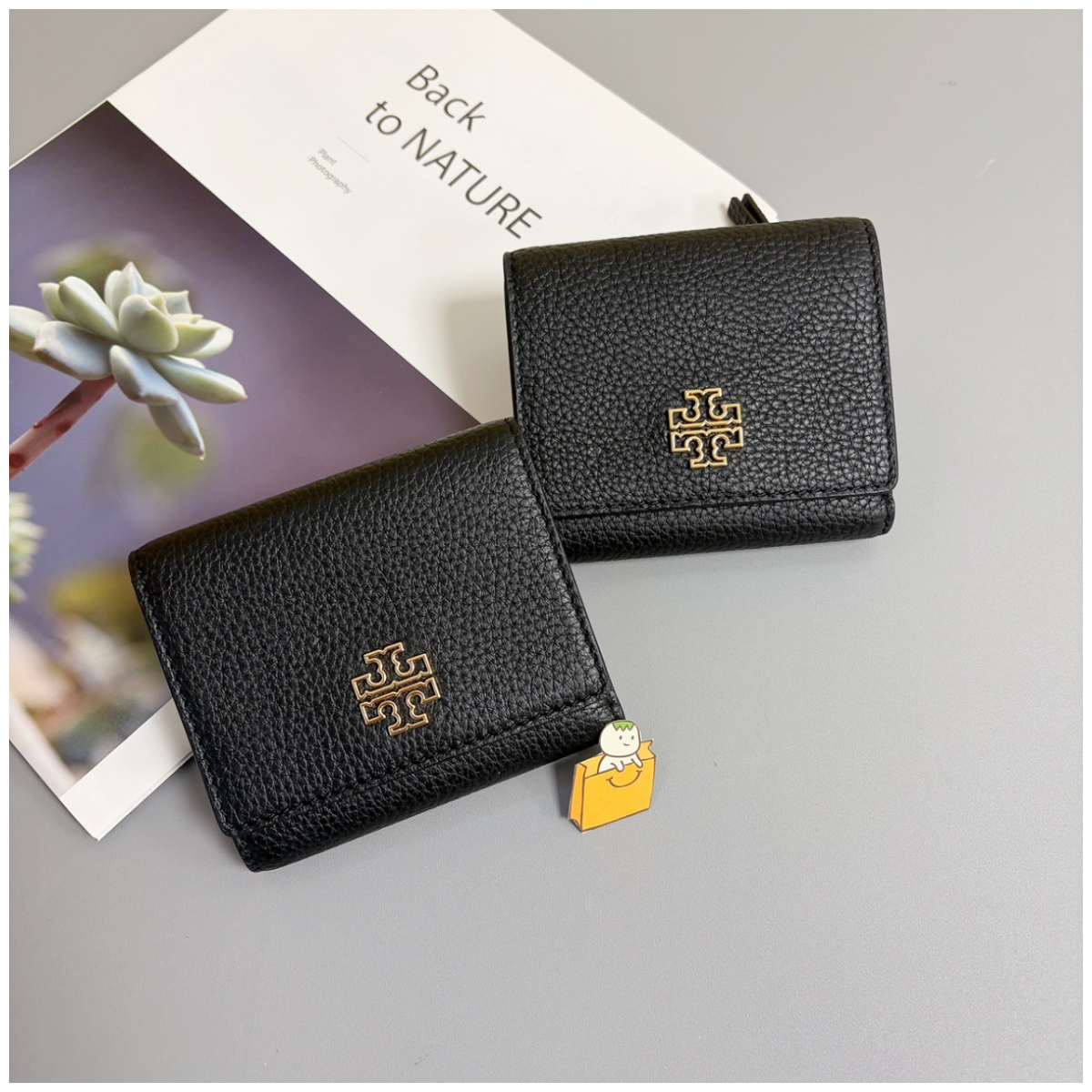 【現貨】Tory burch Britten 三折短夾 鏤空LOGO  荔枝紋 真皮 女夾   TB