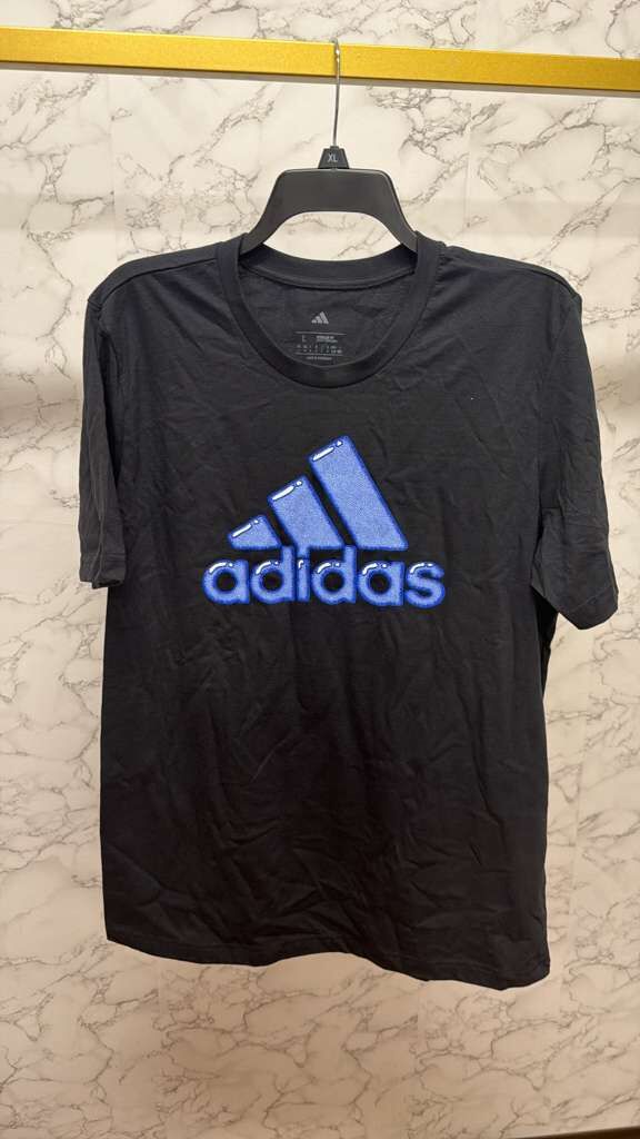 AK052 Adidas 男裝藍色素描logo TEE