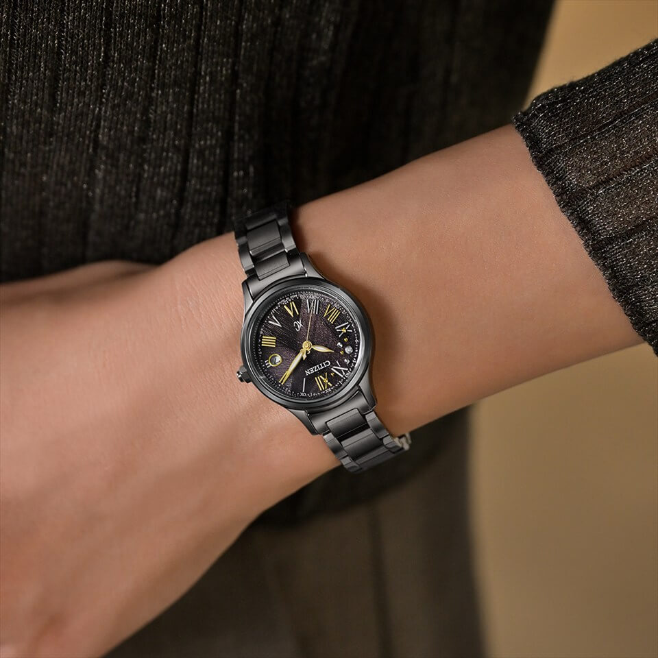 Citizen 星辰 xC LIGHT in BLACK Eco-Drive 50th Anniversary limited Titanium strap Ladies ES9495-59E 黑色光動能50週年限量版鈦金屬錶帶 女士腕錶