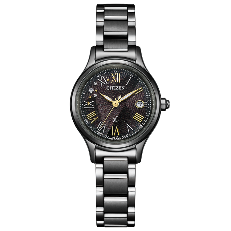 Citizen 星辰 xC LIGHT in BLACK Eco-Drive 50th Anniversary limited Titanium strap Ladies ES9495-59E 黑色光動能50週年限量版鈦金屬錶帶 女士腕錶