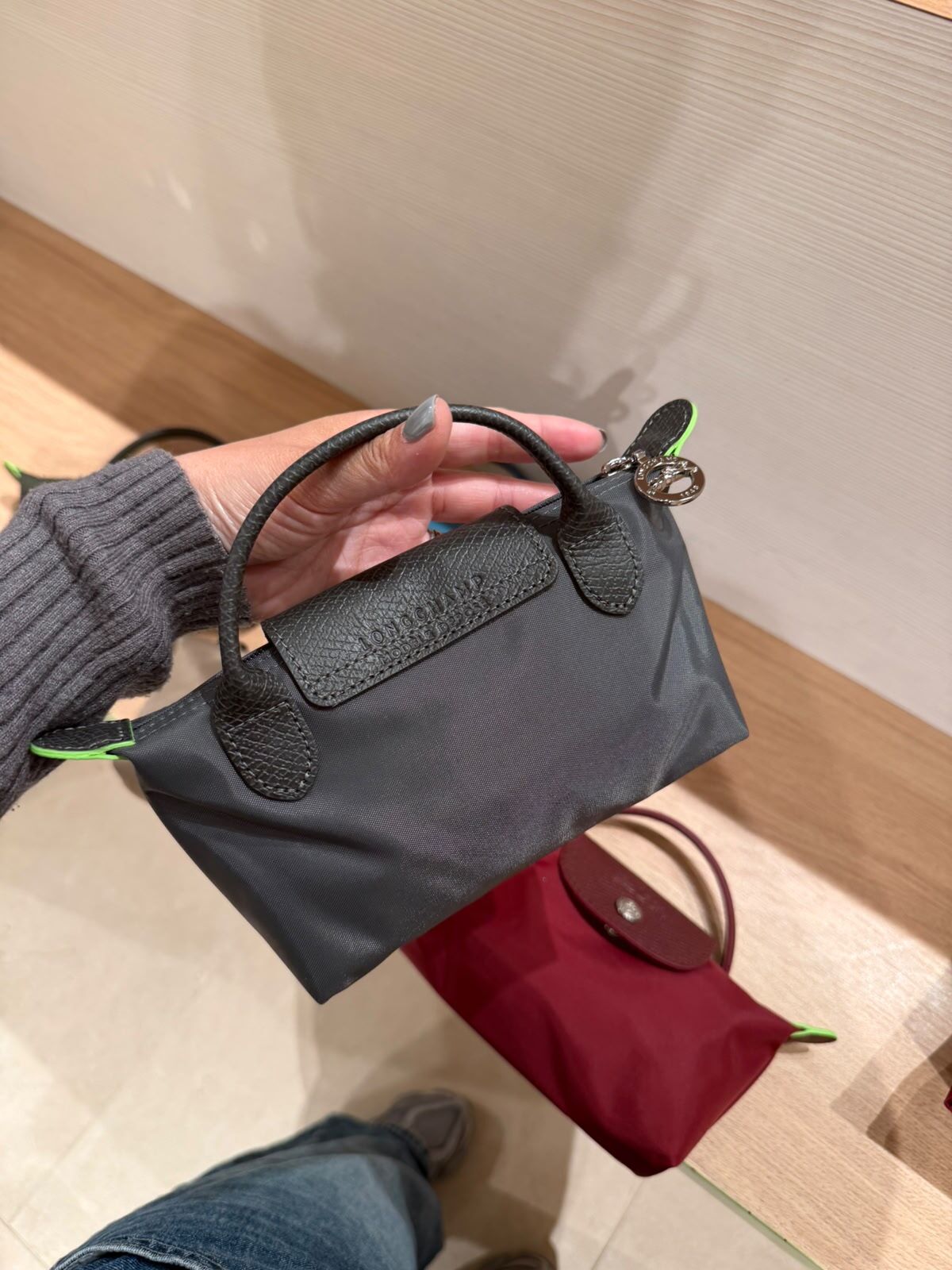 LYS01861 Longchamp 撞色Mini 水餃包(送真皮肩帶)