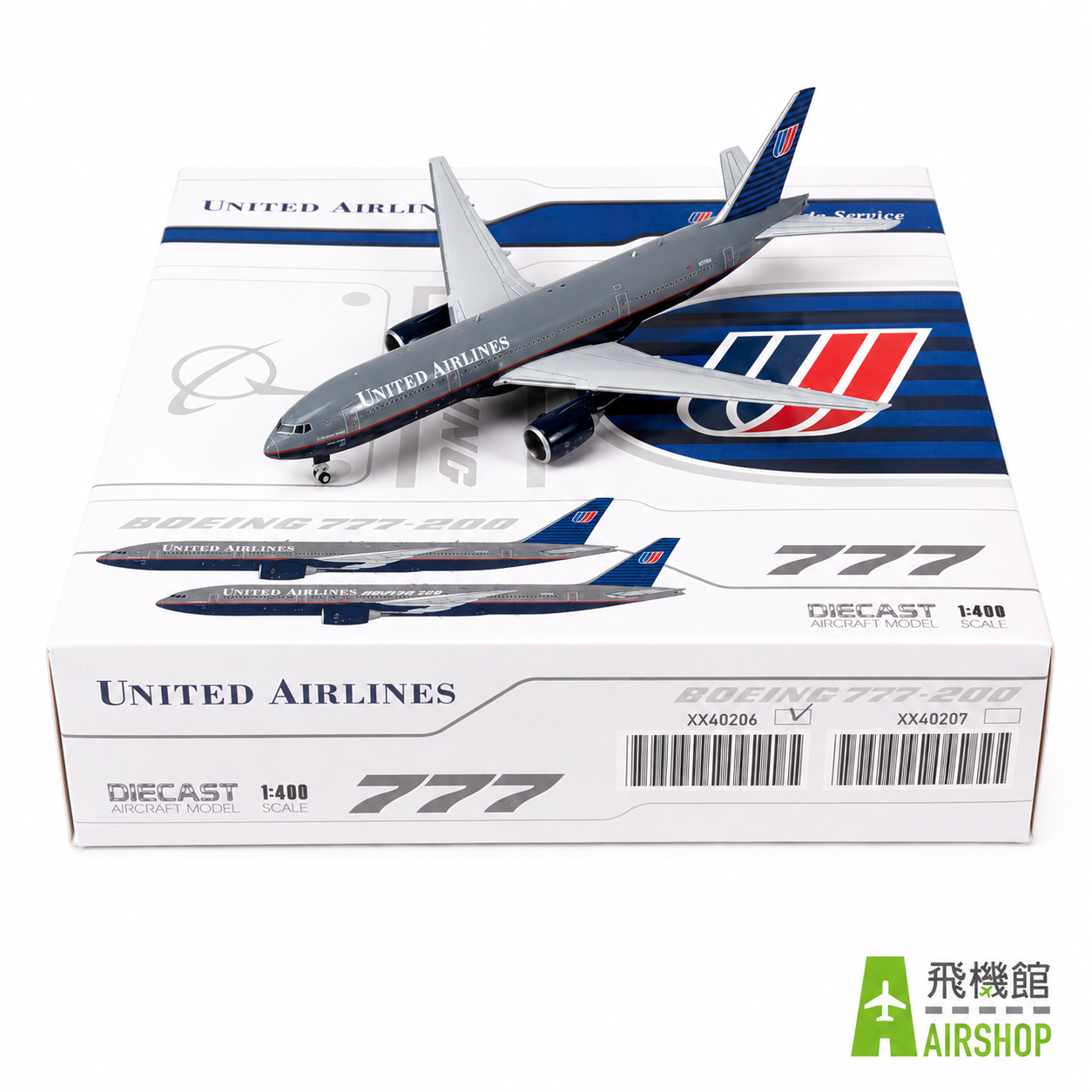 JC wings 1/400  聯合航空 波音777-200 N777UA 戰艦塗裝