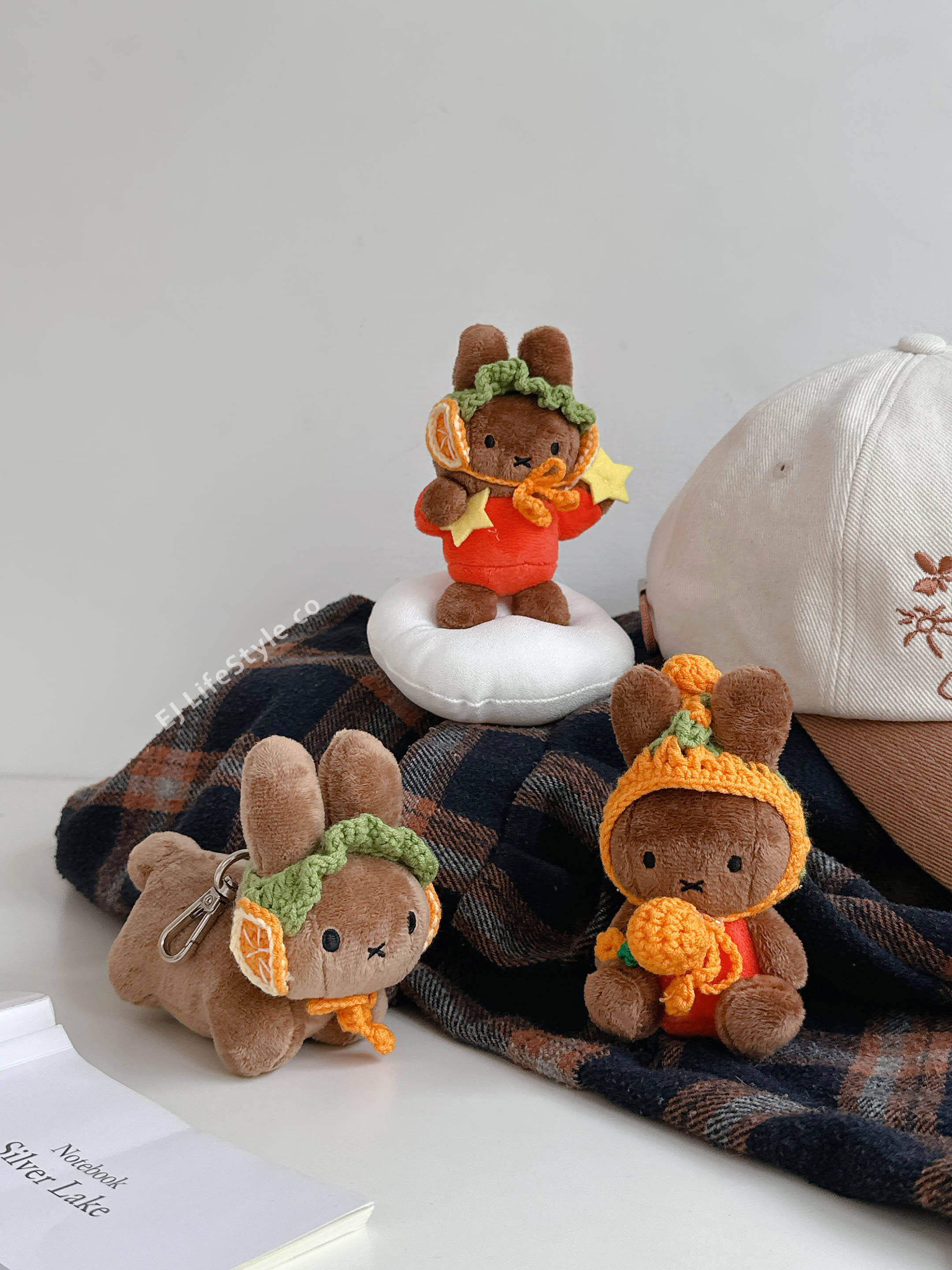 🇰🇷濟州島限定 miffy 米菲兔 橘子 編織 娃娃 玩偶 吊飾 / 現貨