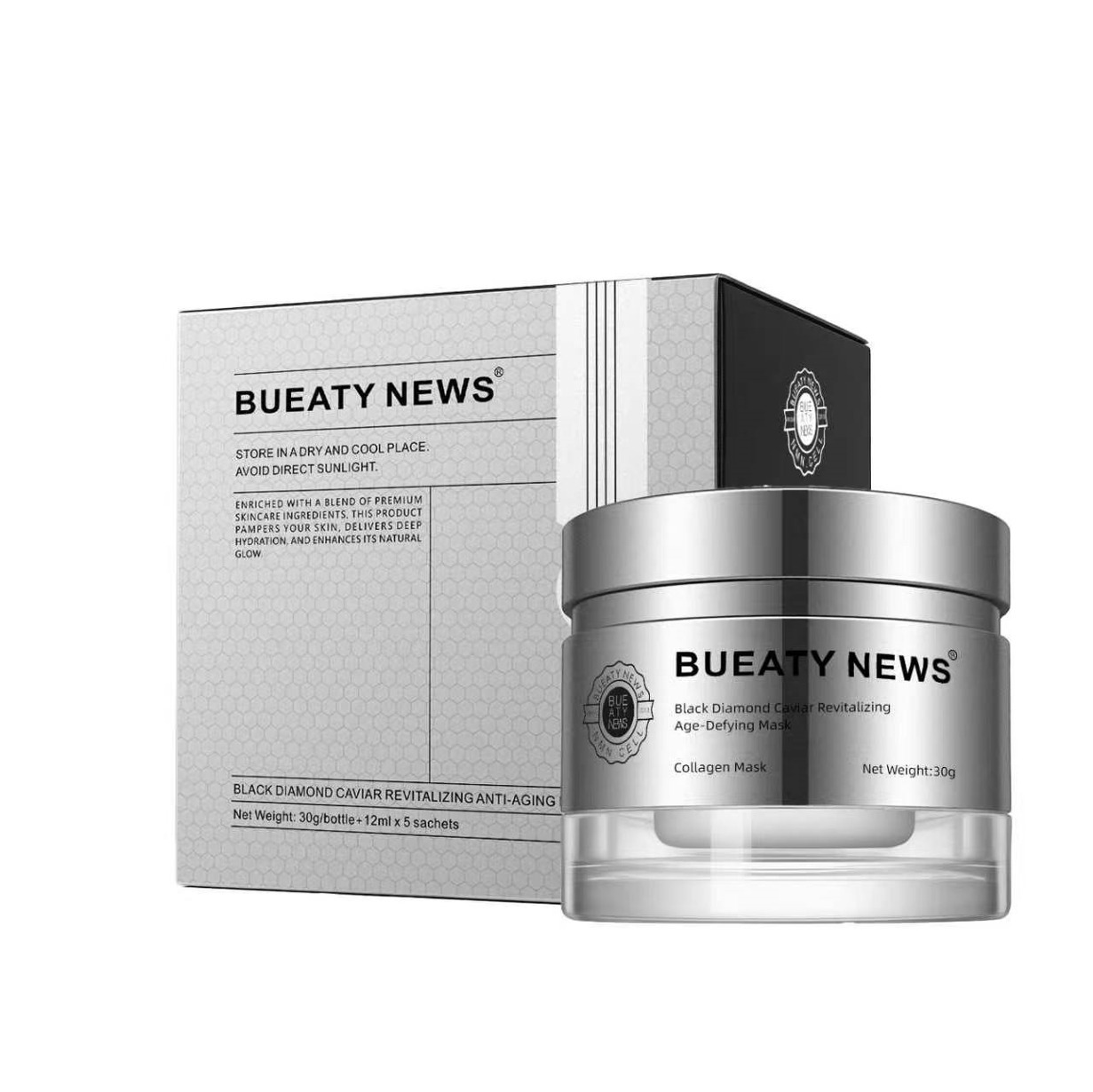 (7640) Bueaty News澳紳樂黑鉆魚子賦活御齡膜30G