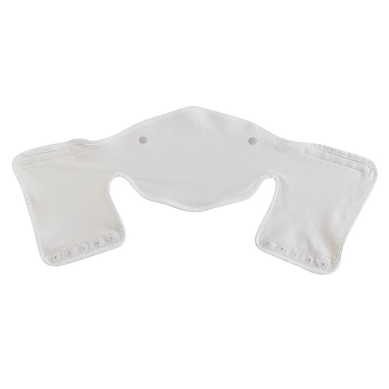 【POGNAE】2-in-1 Organic Cotton Carrier Teething Pads & Bib Set (White)