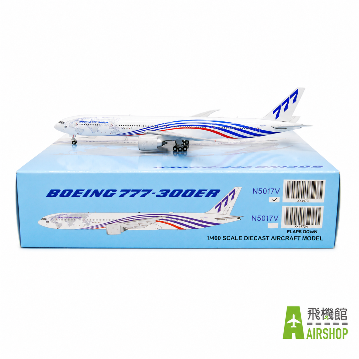 JC wings 1/400 波音777-300(ER)  N5017V 波音原廠世界巡迴塗裝