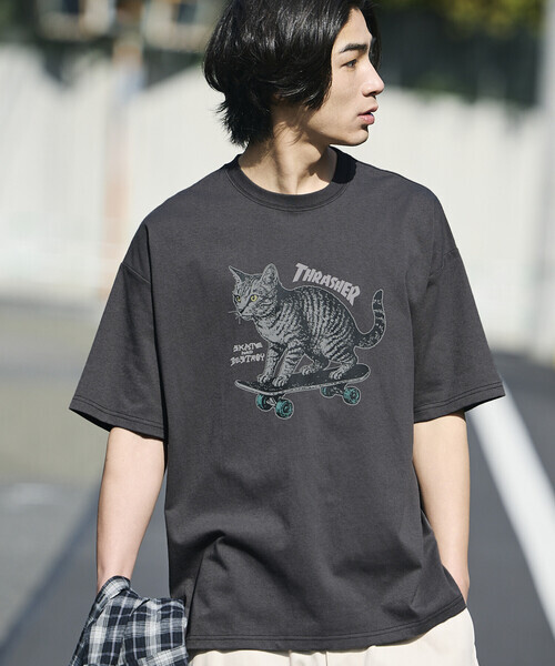 日本 THRASHER x Freak's Store 別注 Cat Print T-Shirt