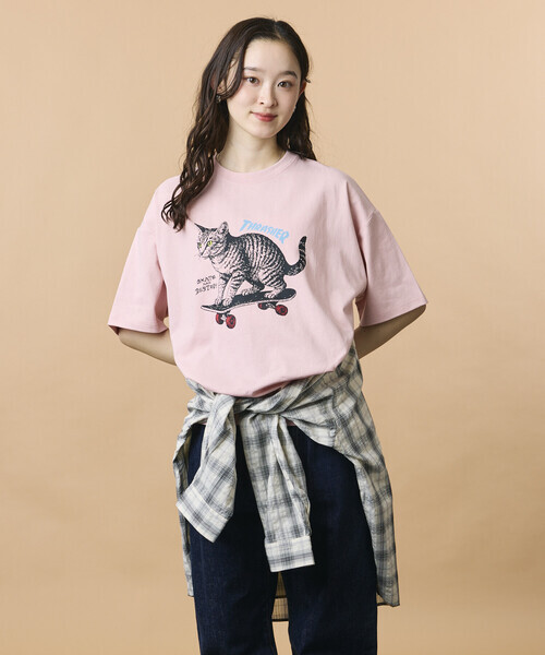 日本 THRASHER x Freak's Store 別注 Cat Print T-Shirt