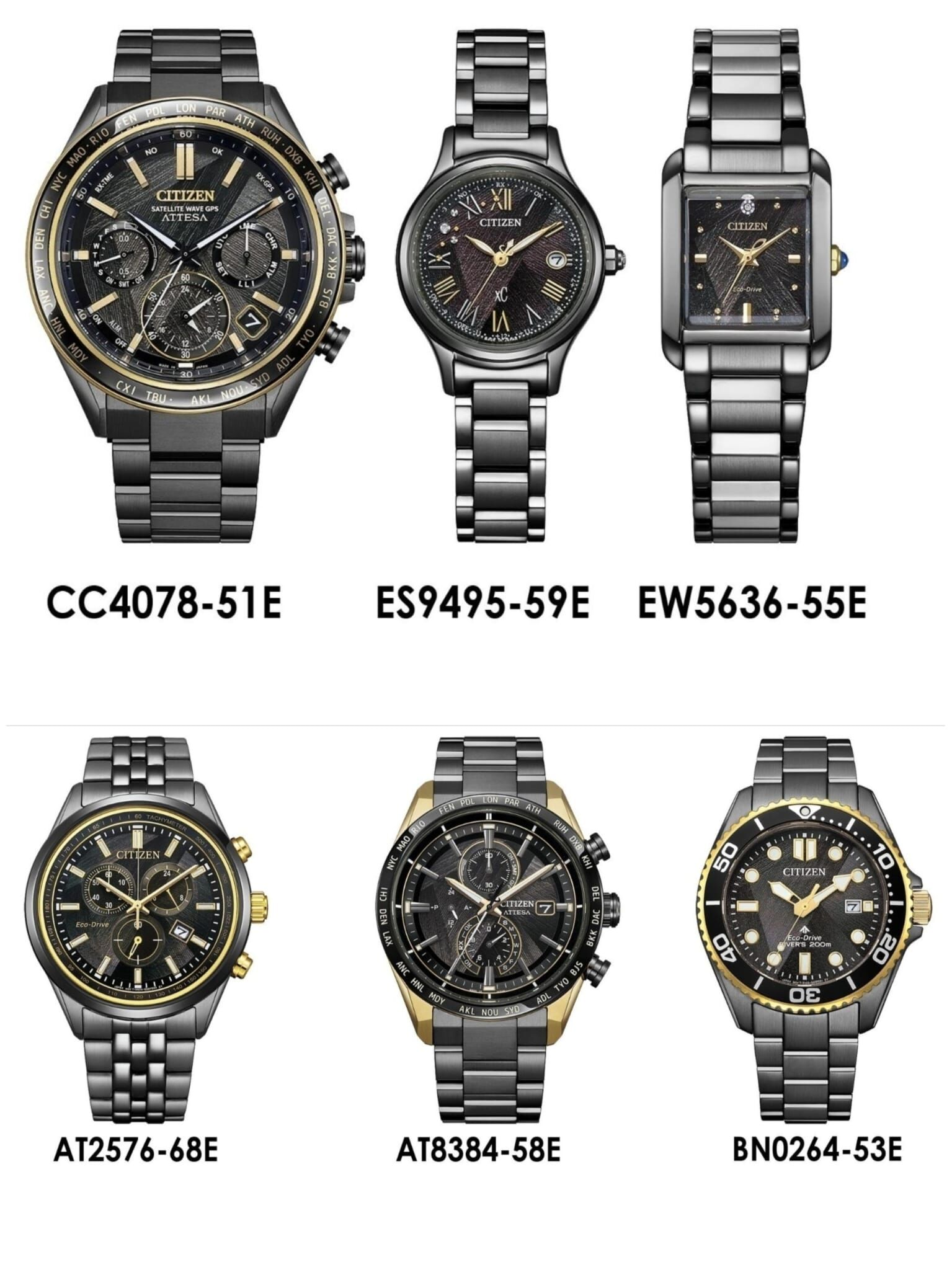 Citizen Eco-Drive 50th Anniversary LE's Men's Watch CC4078-51E AT8384-58E BN0264-53E AT2576-68E , 2026 黑色之光 - 光動能 50 週年紀念限量版 男士腕錶