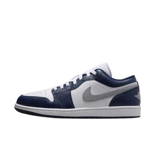 NIKE Air Jordan 1 Low 海軍藍 灰 一代 男鞋 553558-141