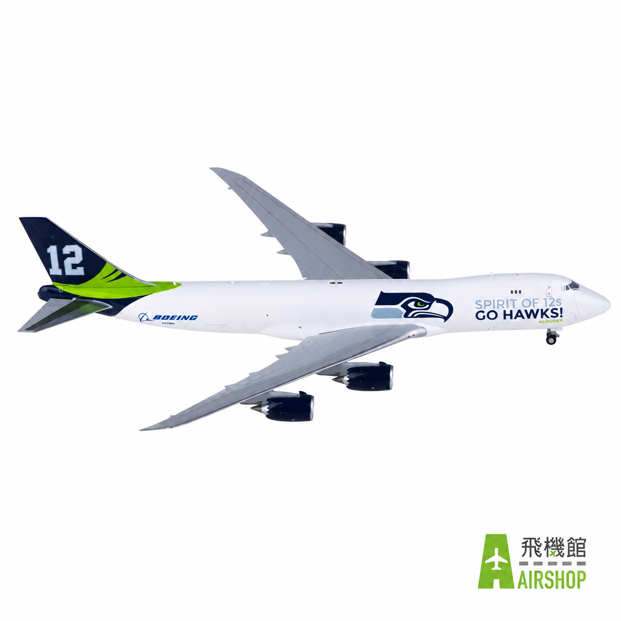 JC wings 1/400 波音747-8F 西雅圖海鷹塗裝