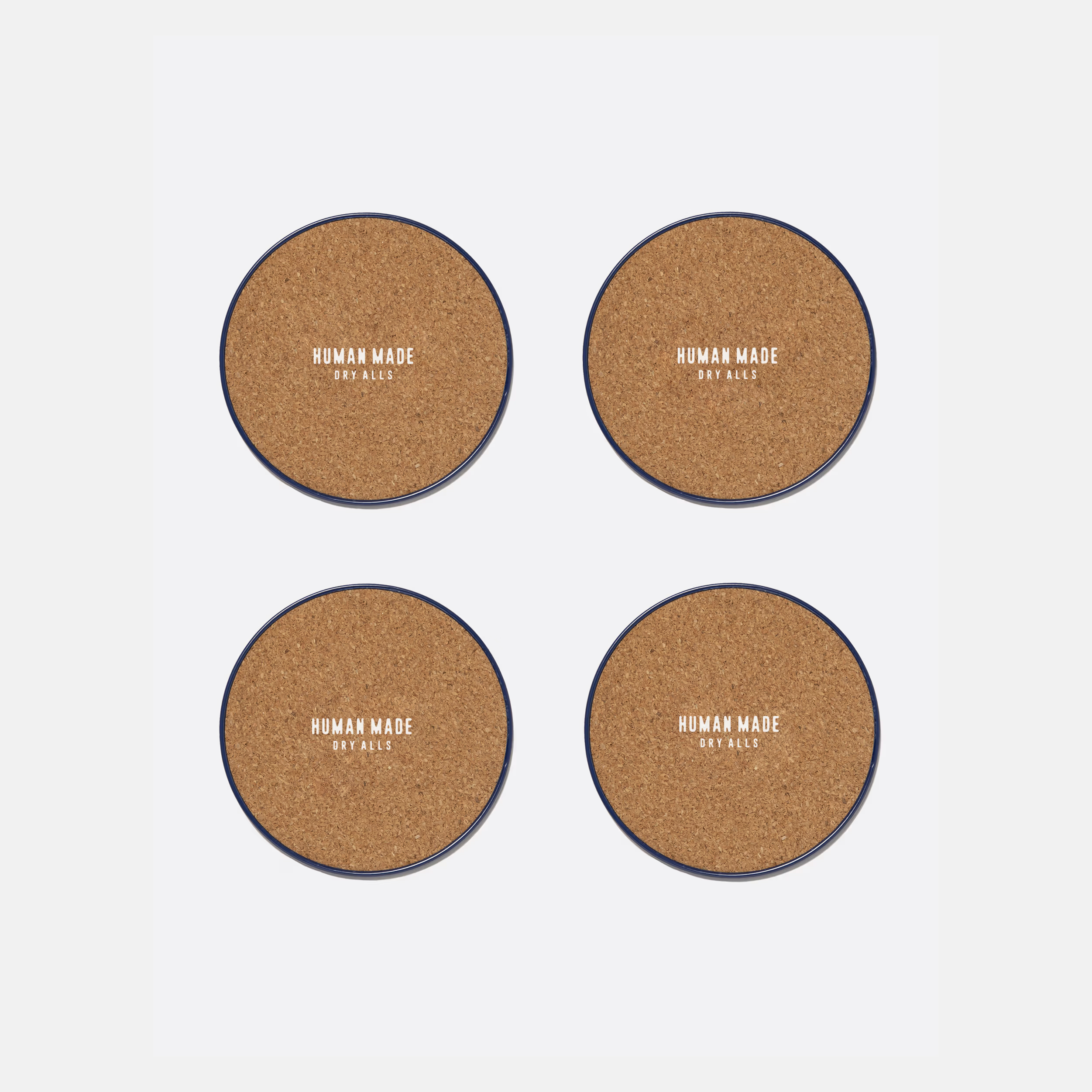-(C015)-HUMAN MADE ANIMAL COASTER (SET OF4) 動物大頭 軟木塞杯墊 附圓型收納鐵盒-HM31GD096