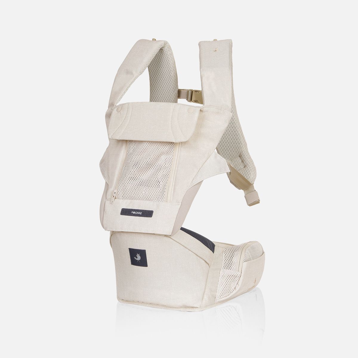 【POGNAE】MAX.B Lightweight Hipseat Baby Carrier (Denim Beige)