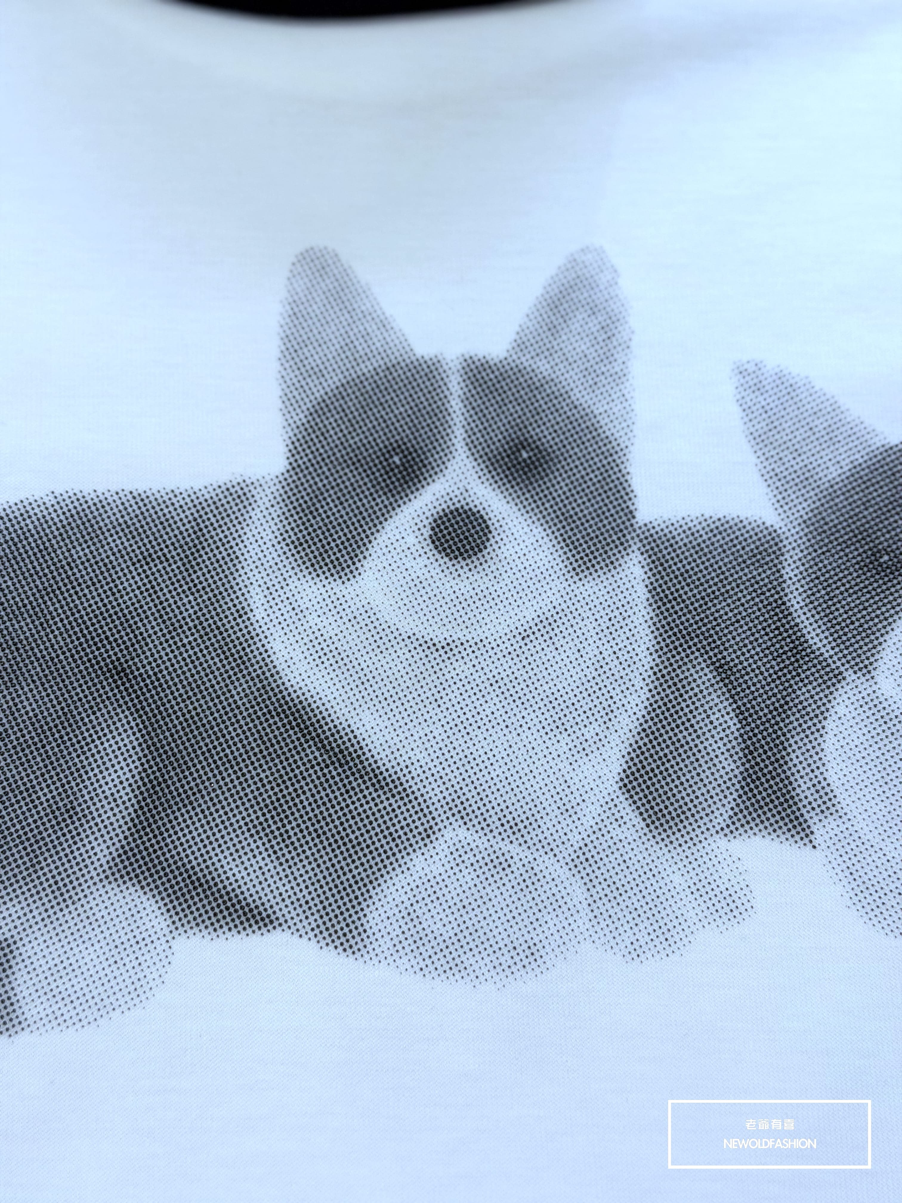 『新品上市』重磅模糊犬影棉短T(NOF260588580)-白