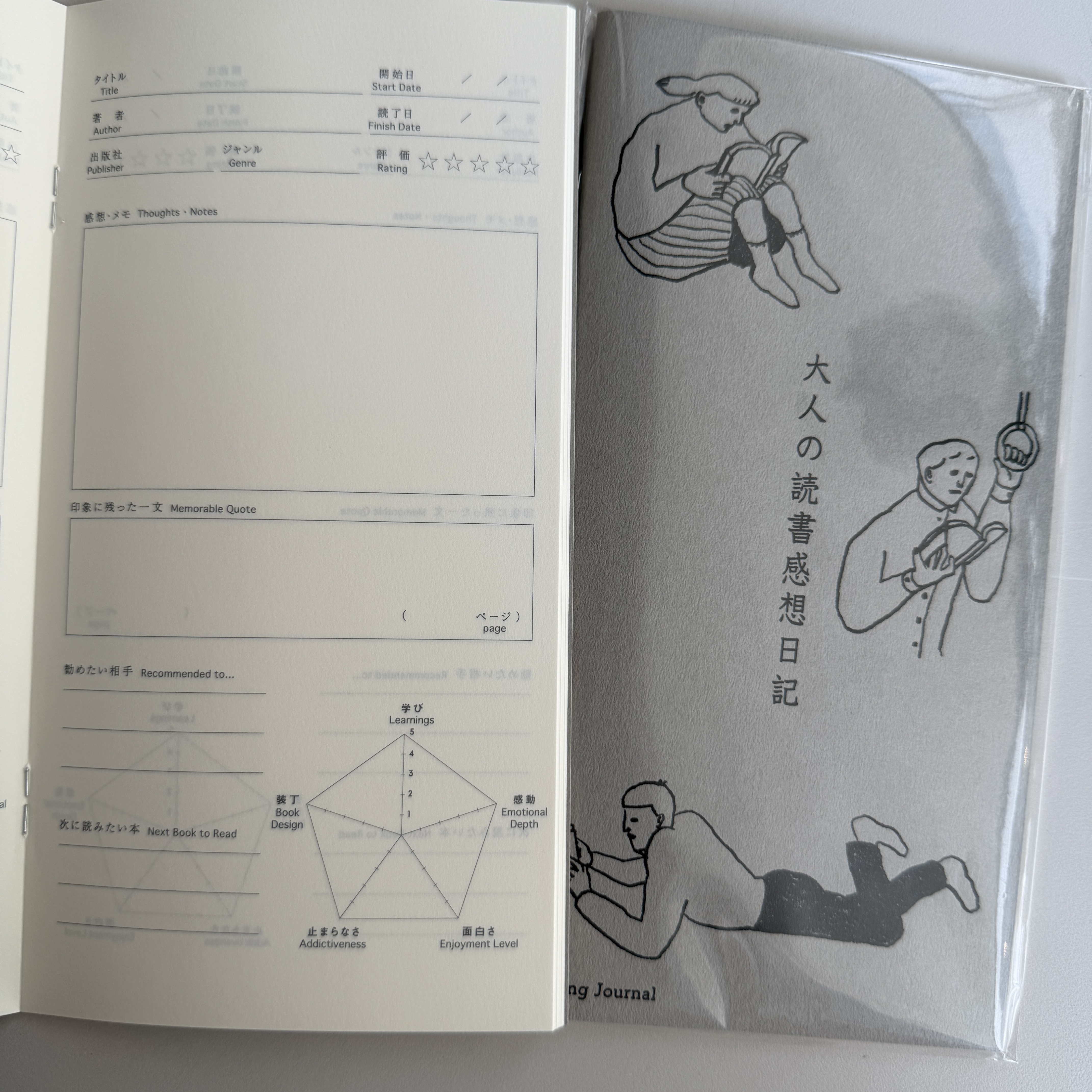 TN 水縞聯名 三年日記 閱讀日記｜Traveler's notebook