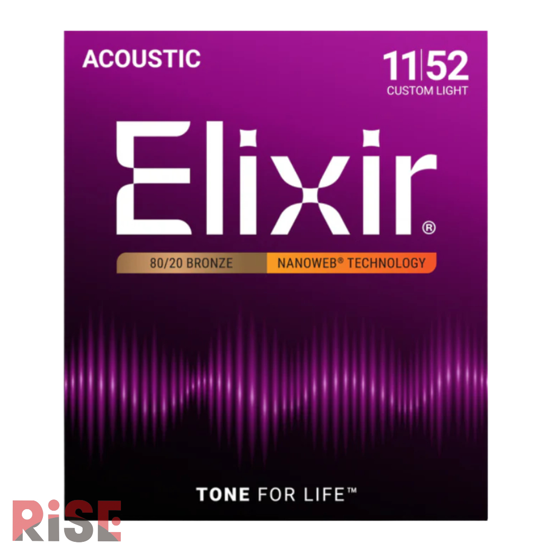 ELIXIR 11-52 木吉他弦 NANOWEB 奈米包覆塗層 黃銅 11027