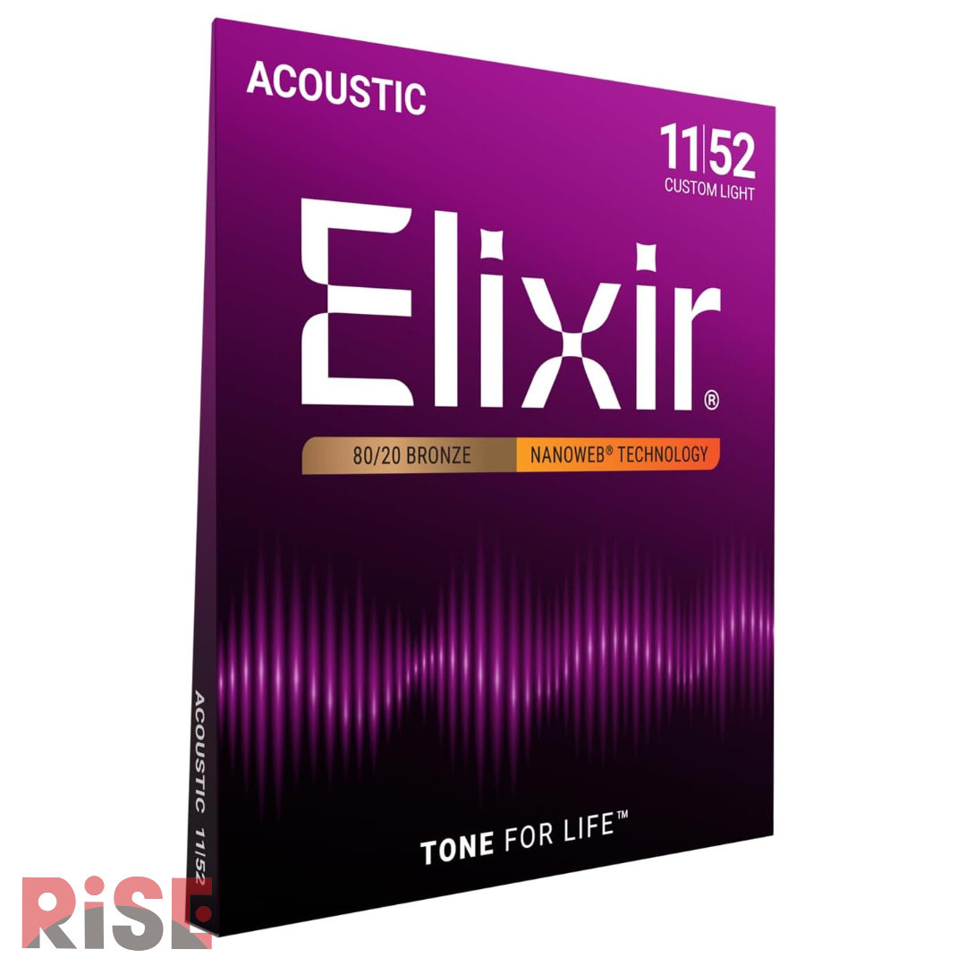 ELIXIR 11-52 木吉他弦 NANOWEB 奈米包覆塗層 黃銅 11027