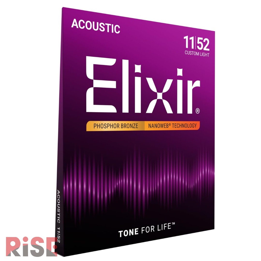 ELIXIR 11-52 木吉他弦 NANOWEB 青磷銅(紅銅) 奈米包覆層 16027