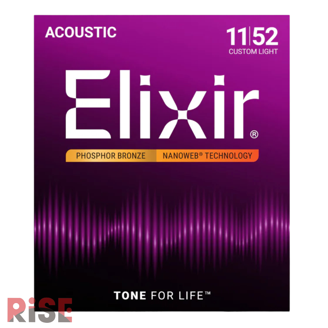 ELIXIR 11-52 木吉他弦 NANOWEB 青磷銅(紅銅) 奈米包覆層 16027