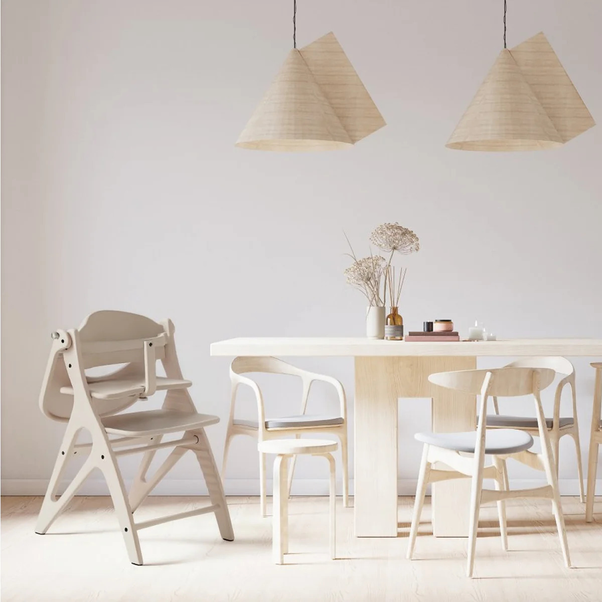 Yamatoya Affel Sorbet Baby Highchair - Mocha Greige