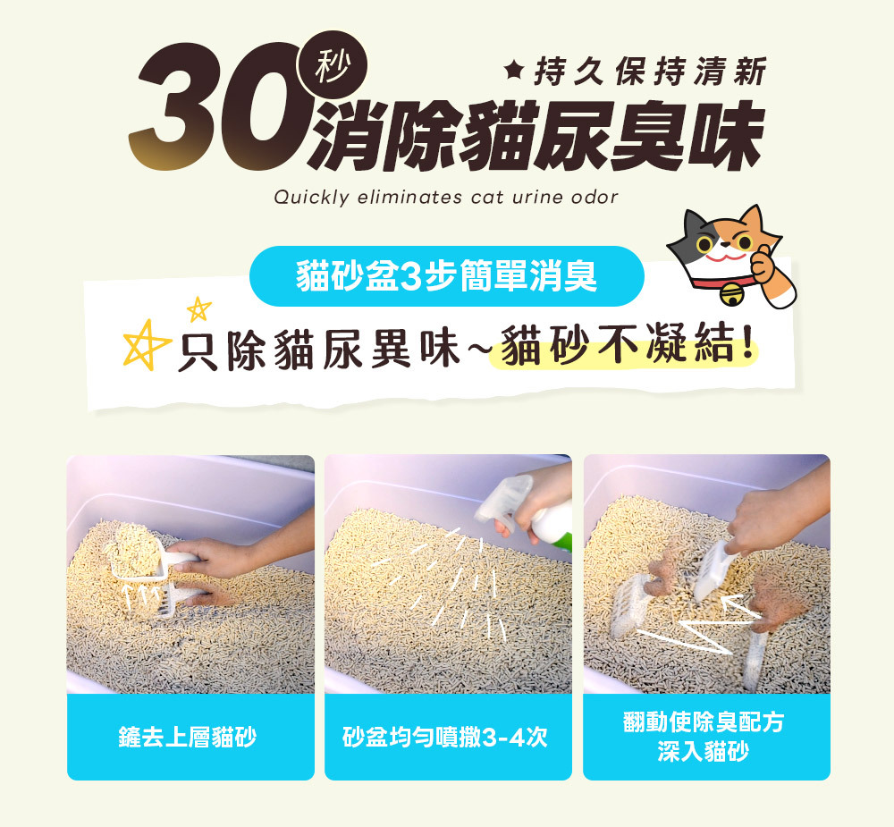 臭味滾 貓用 除臭噴霧