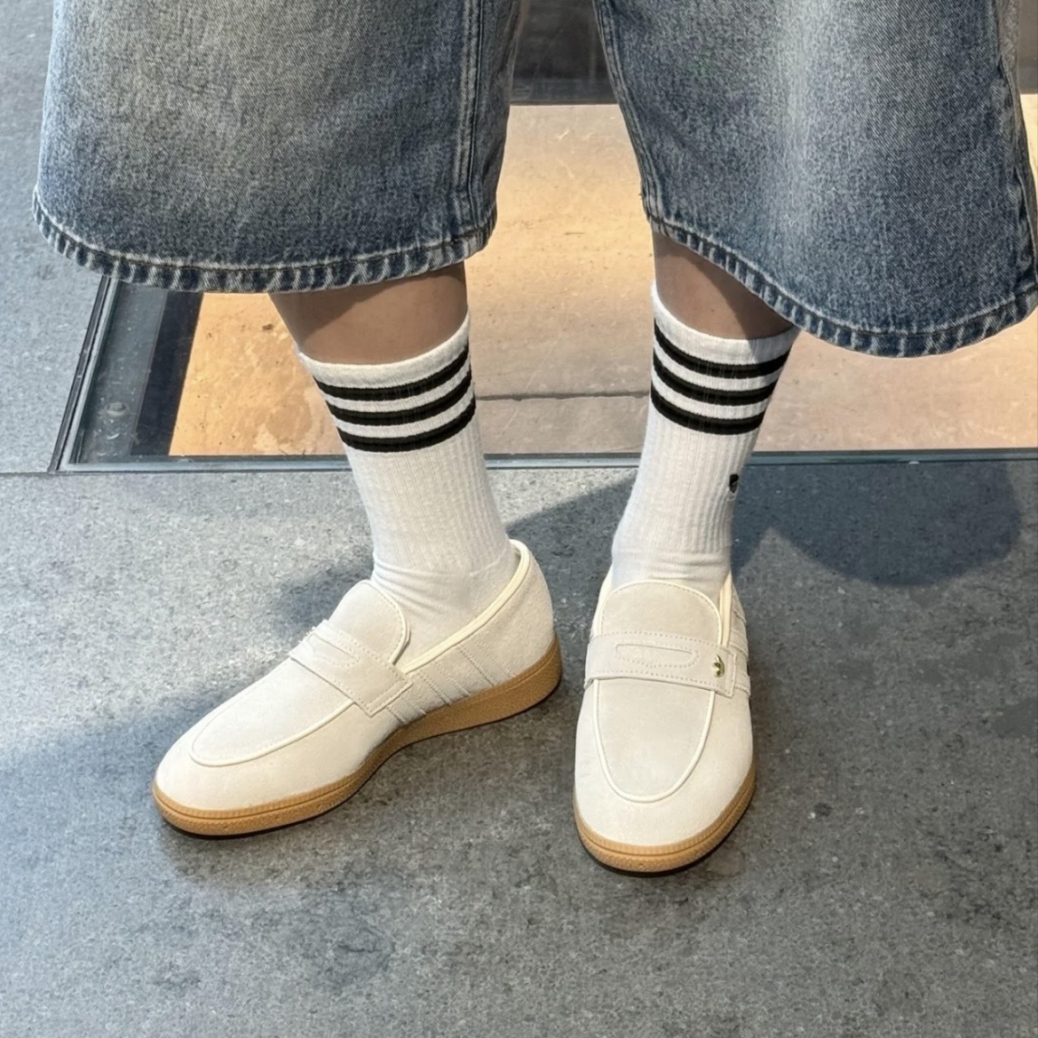 ADIDAS HANDBALL SPEZIAL LOAFER 米白 焦糖底 樂福鞋 復古 懶人鞋 KJ0640