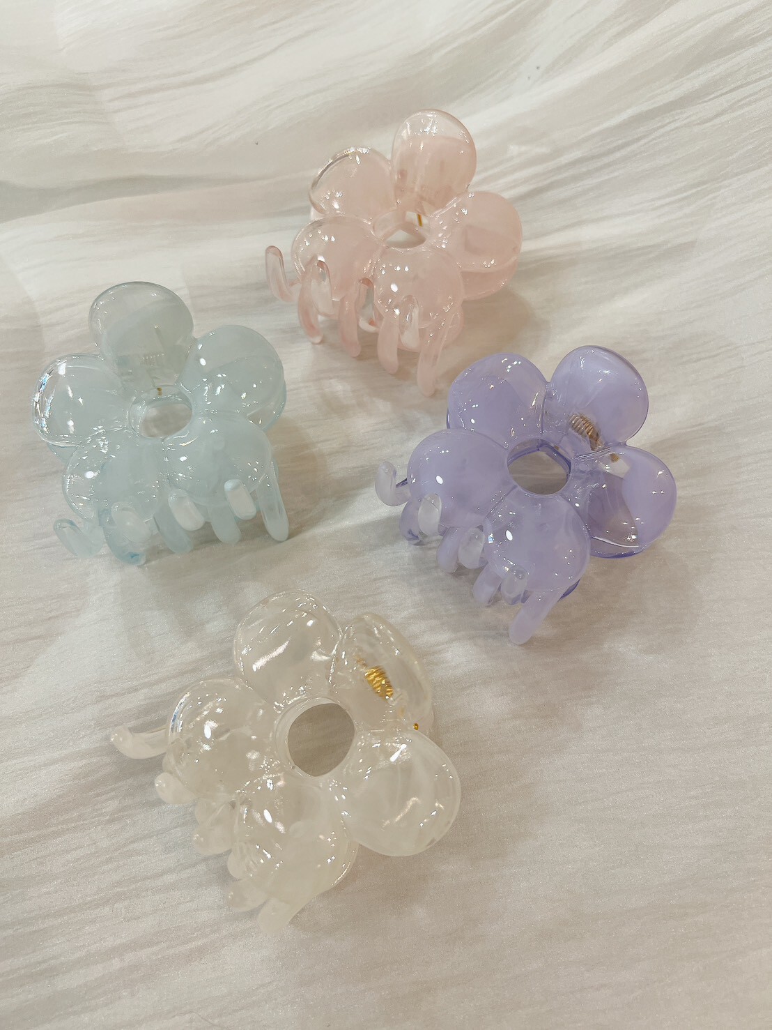 0603隱藏款。純色暈染花花髮夾/抓夾 (四色)