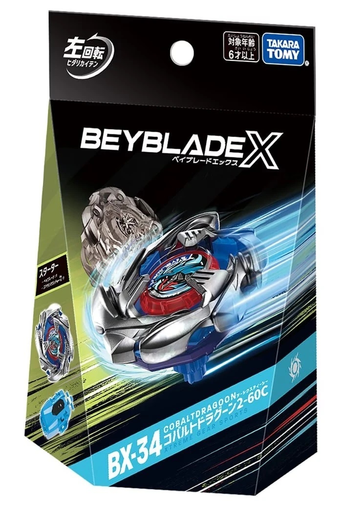爆旋陀螺 Takara Tomy Beyblade X BX-34 Starter Cobalt Dragoon 2-60C
