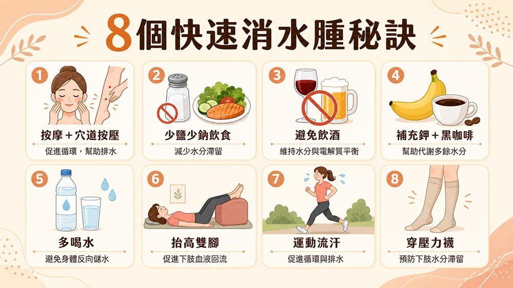 8個快速消水腫秘訣