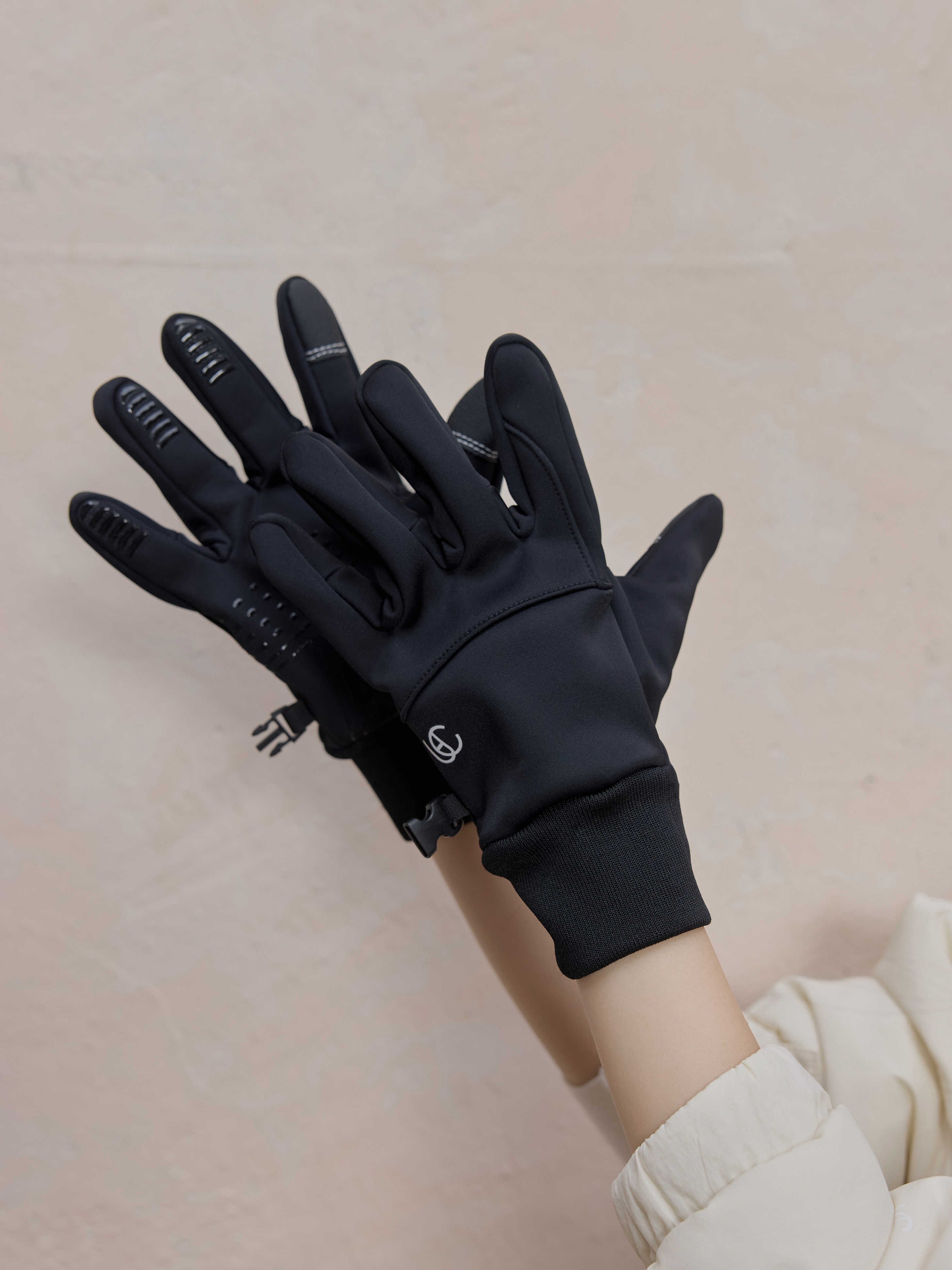 Custom Water-Repellent Brushed-Fleece Warm Gloves – Finger-Accessible Touch Design