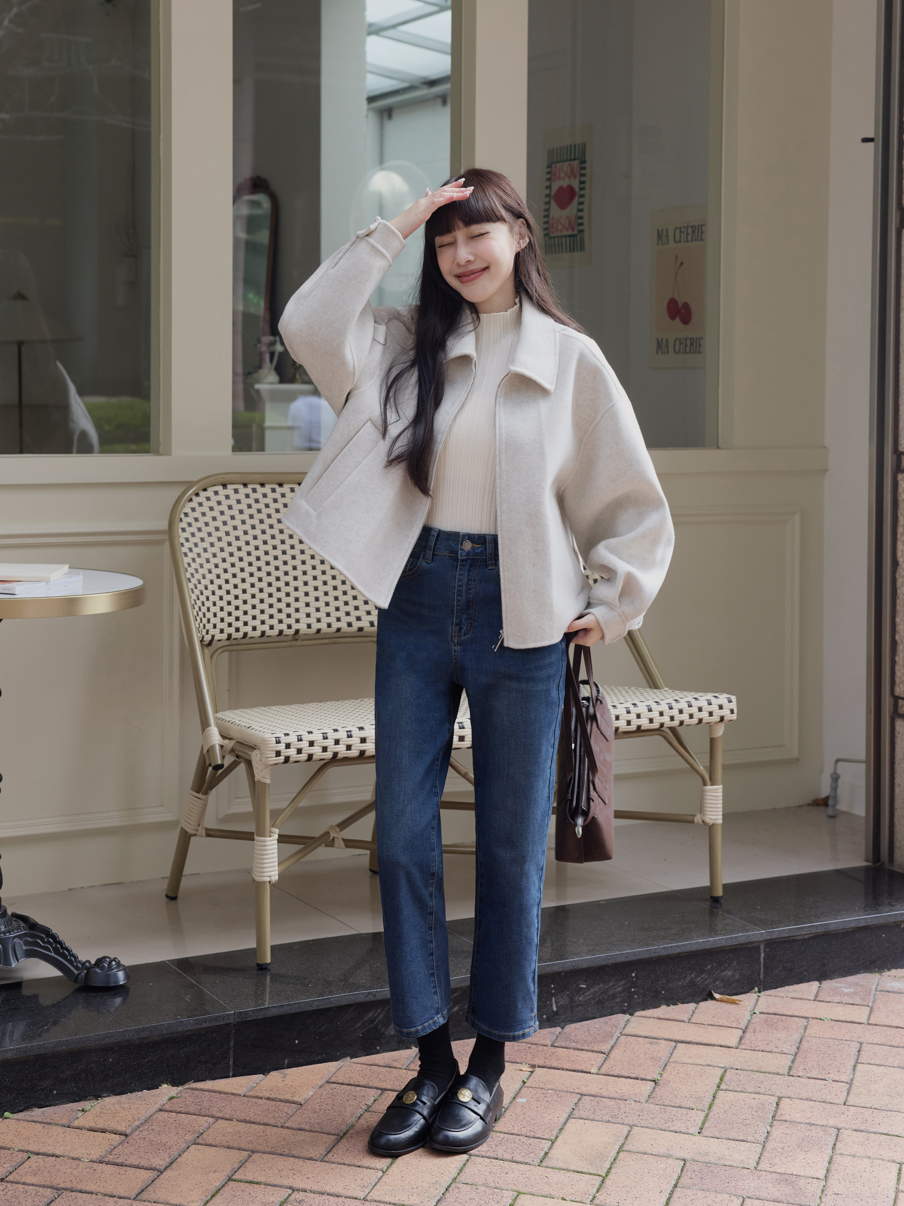 Custom Deep Navy Slim 9/10 Straight-Leg Pants