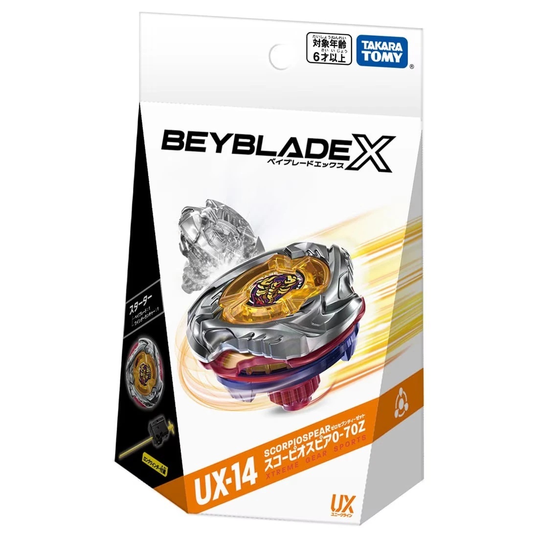 爆旋陀螺 Takara Tomy Beyblade X UX-14 Starter ScorpioSpear 0-70Z