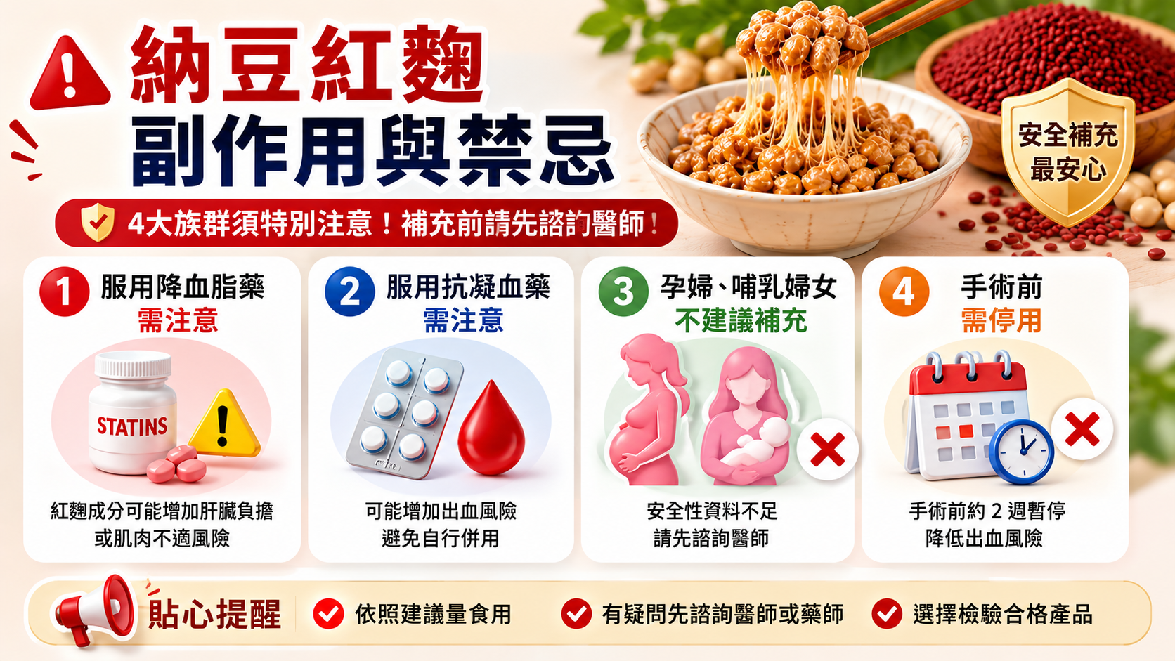 納豆紅麴副作用