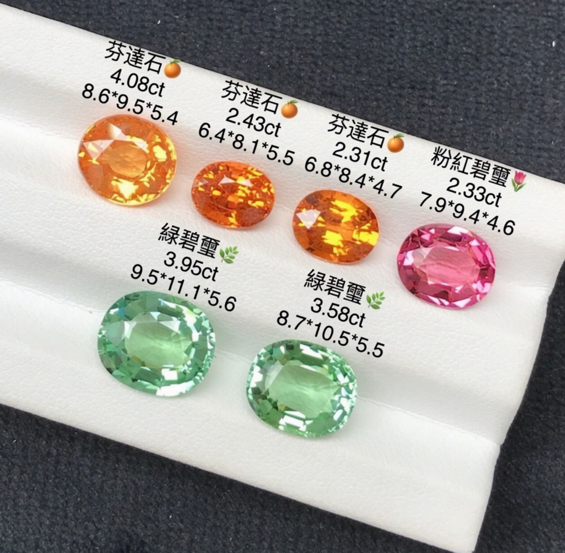 艷彩臻寶｜芬達石與雙色碧璽裸石