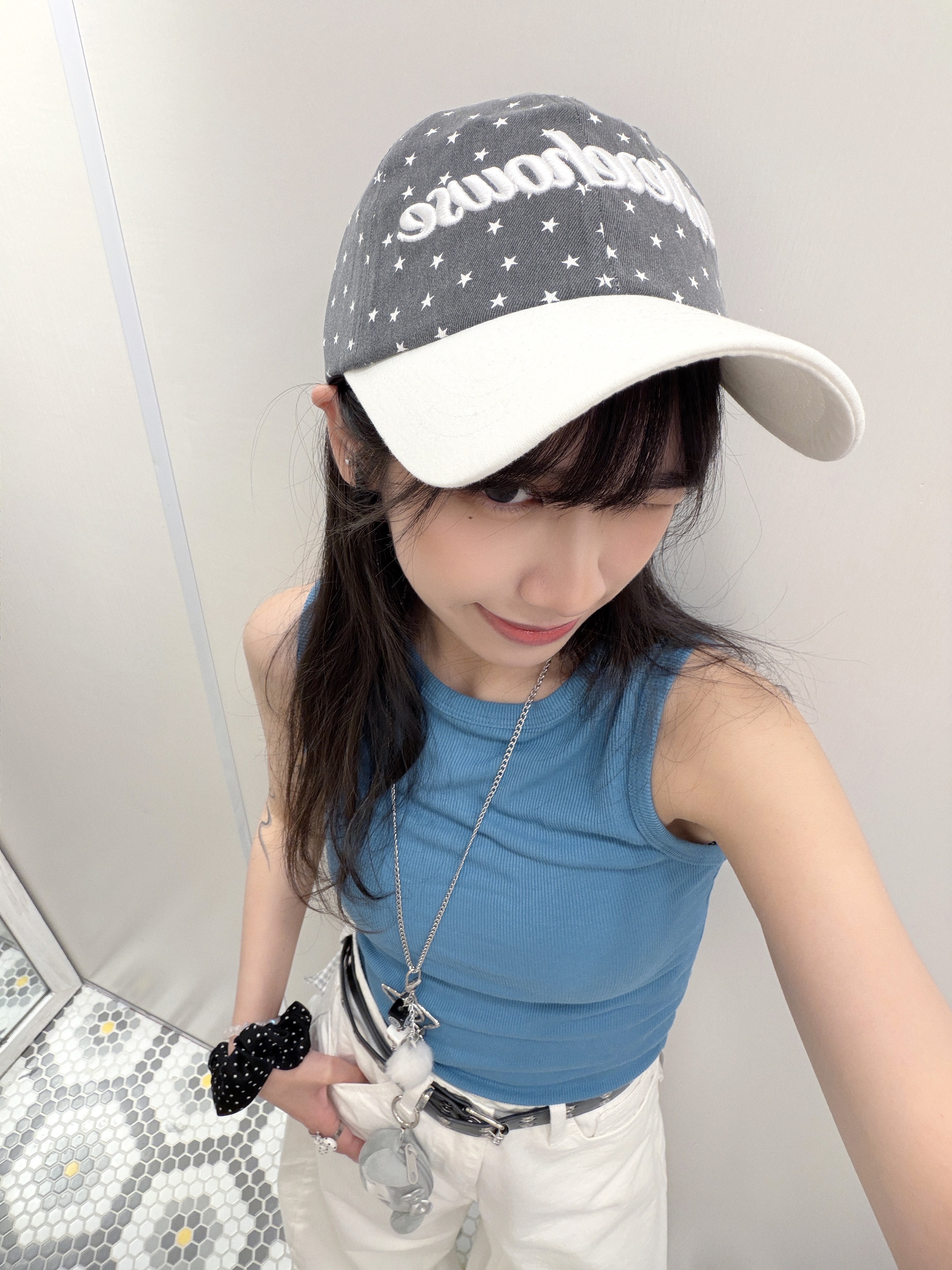 A0345｜韓系古早味拼色波點wherehome CAP帽˙✧˖ ༘ ⋆｡˚