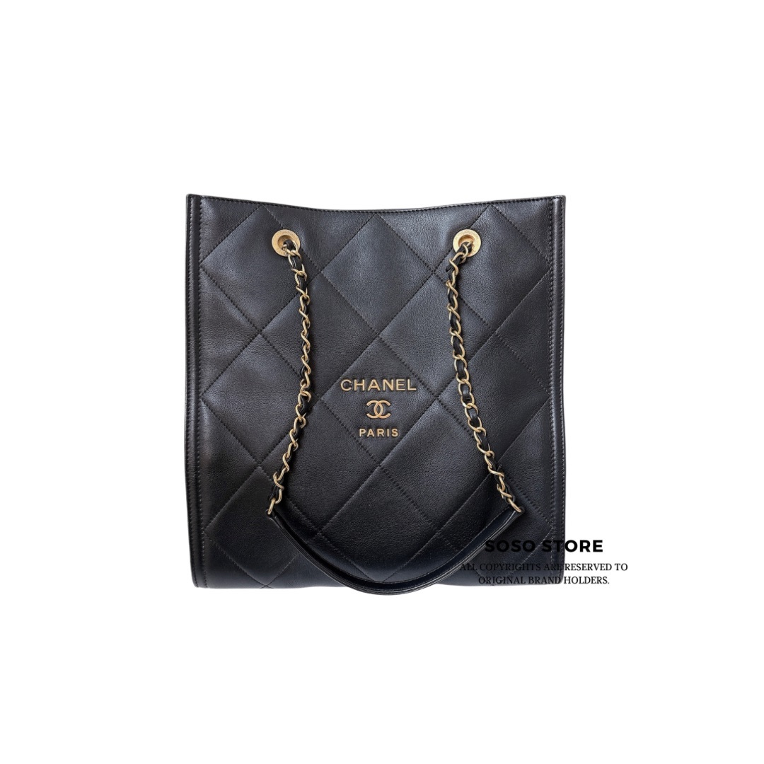 Chanel Large Shopping Tote - Black / GHW