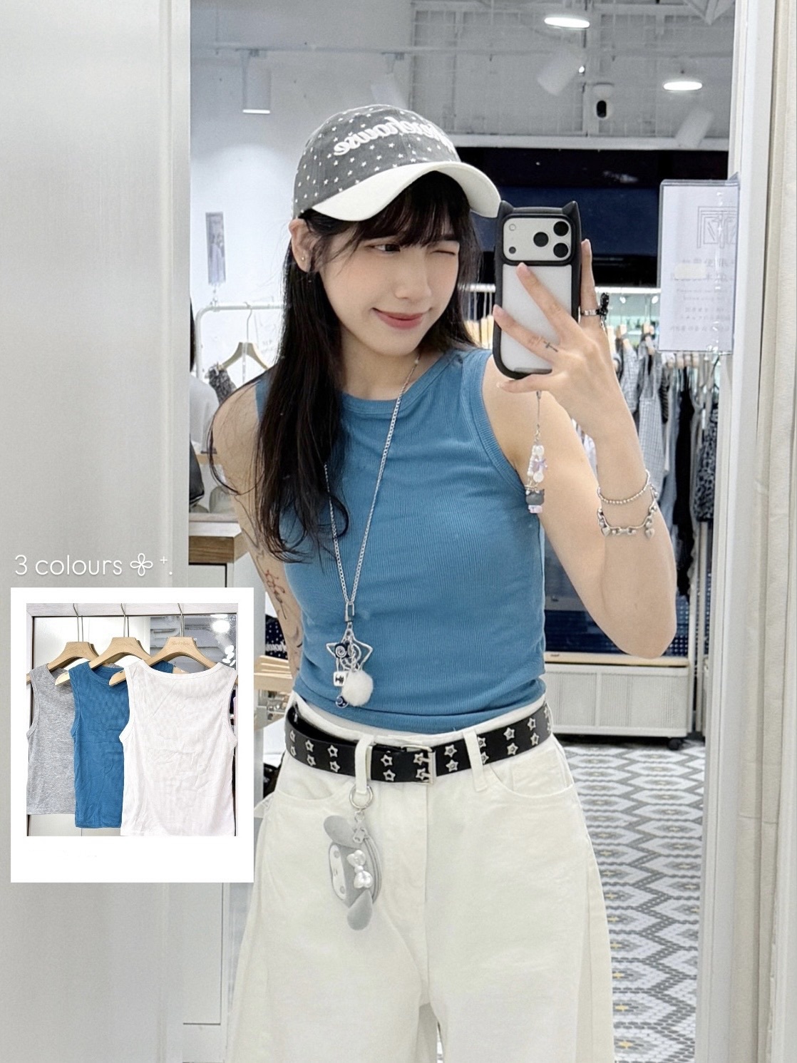 V0235｜3色入⸝⸝꙳⋆♡日常簡約純色背心