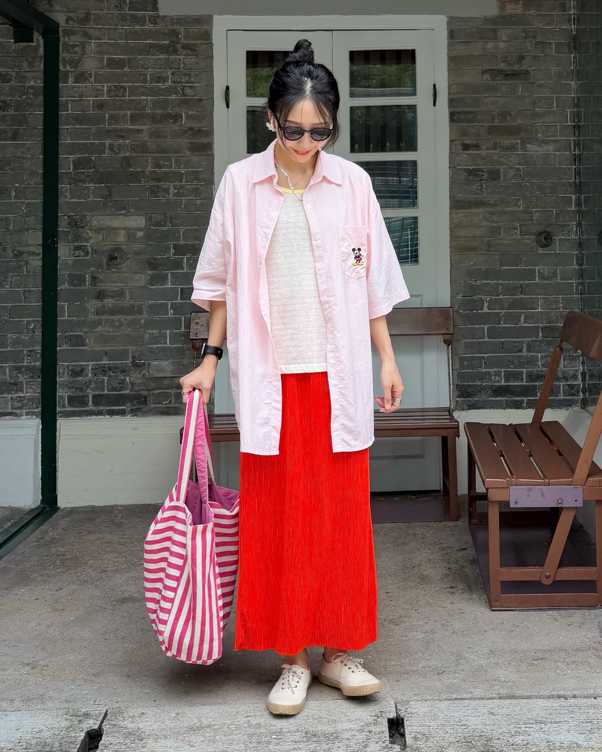 6月新品♥免熨有彈性sk[全橡筋腰]
