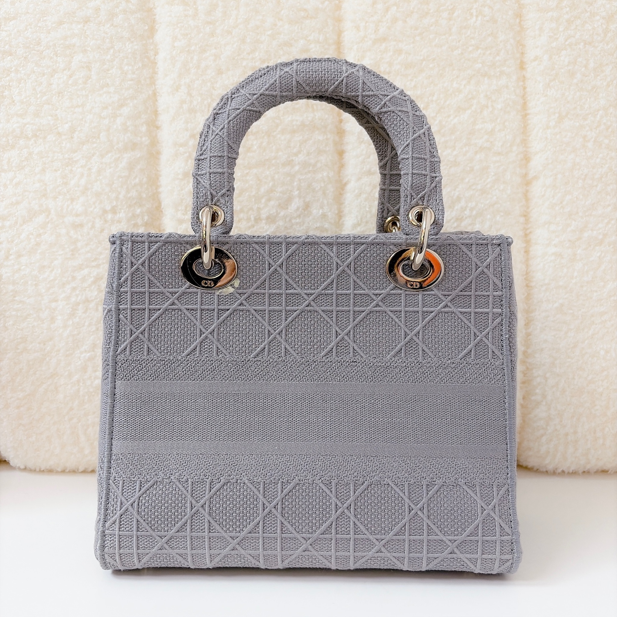 Dior Lady D-Lite Bag - Stone gray / SHW